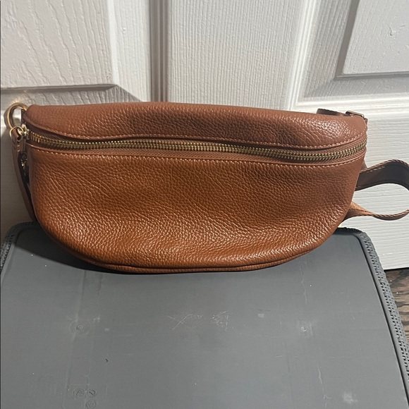 Quince Handbags - Quince Cognac Leather Sling Bag